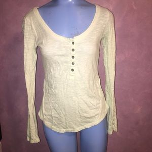 free people turquoise embroidered sleeve shirt